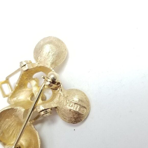 Vintage Avon Mouse with Glasses Brooch, Retro Gold Tone Lapel PIn, Estate - Picture 3 of 6